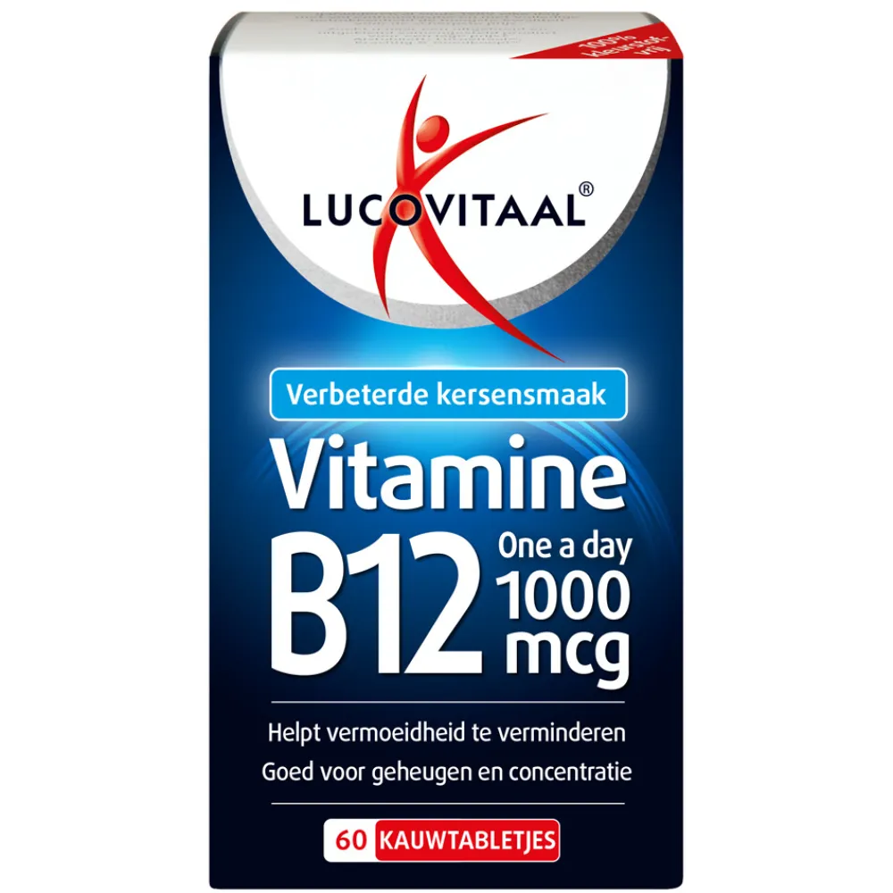 Vitaminen<Lucovitaal Vitamine B12 1000mcg 60 kauwtabletten