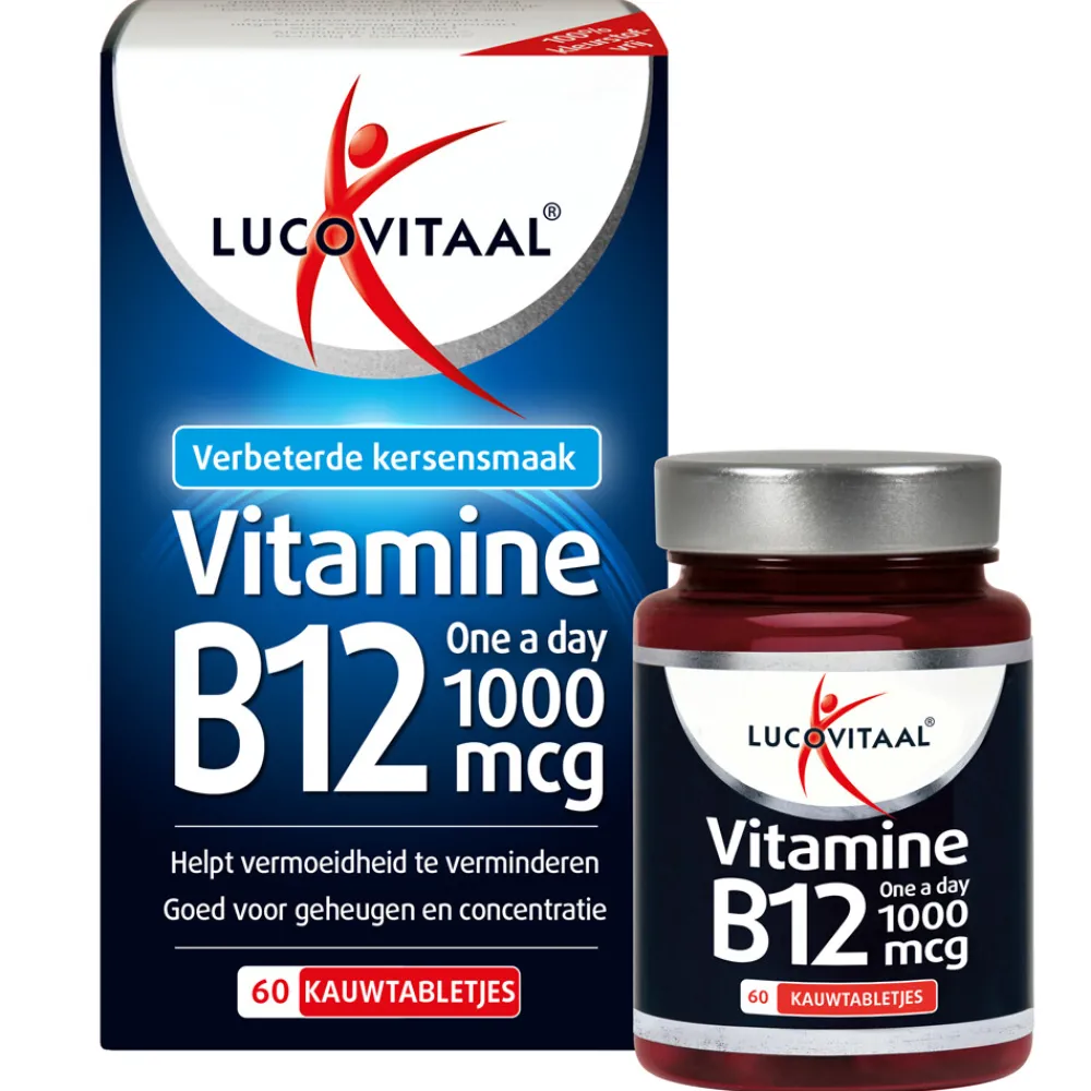 Vitaminen<Lucovitaal Vitamine B12 1000mcg 60 kauwtabletten