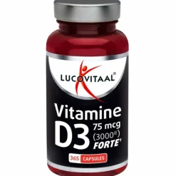 Vitaminen<Lucovitaal Vitamine D3 D3 75mcg (3000IE) Forte 365 capsules
