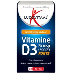 Vitamine D3 75mcg Forte 80 capsules^Lucovitaal Clearance