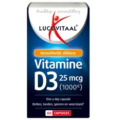 Vitaminen<Lucovitaal Vitamine D3 25mcg 60 capsules