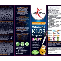Vitamine K1 & D3 Druppels Baby 14,5 ml^Lucovitaal Discount