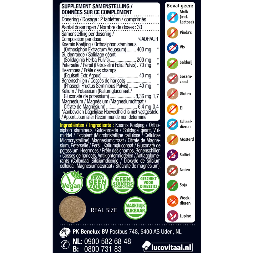 Organen<Lucovitaal Vochtbalans 60 tabletten