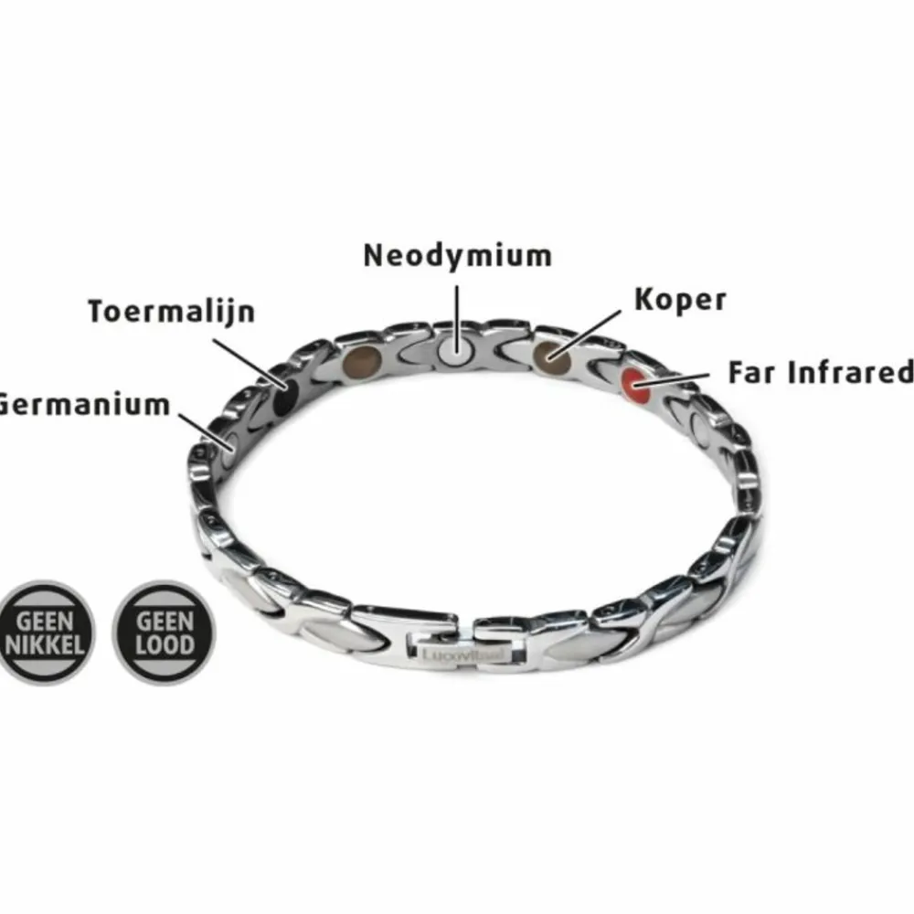 Zelfzorg<Lucovitaal Yinmagnetic Magneet Armband Zilver