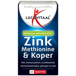 Zink Methionine & Koper 60 tabletten^Lucovitaal Clearance
