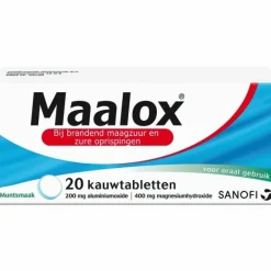 Bij Brandend Maagzuur 20 kauwtabletten^Maalox Clearance