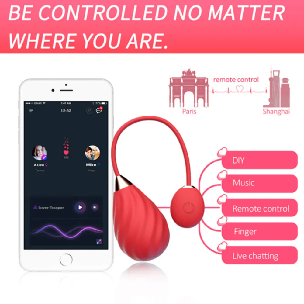 Vibratie Eitje App Bedienbare Voor Haar