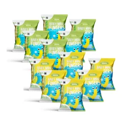 Mais Fingers - Naturel 6x 35 gr & Banaan 6x 35 gr - Pakket^Sore Hot