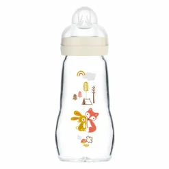 Babyfles Glas Feel Good 0+ mnd 260 ml^MAM Outlet