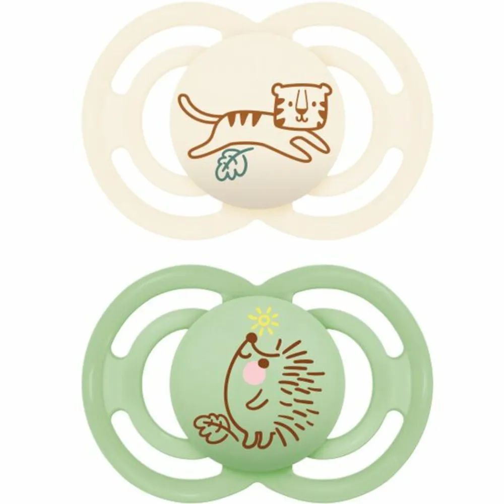 Flessen & Spenen<MAM Fopspeen Perfect Silikon 6-16 mnd Universeel 2 stuks