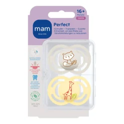 Flessen & Spenen<MAM Fopspeen Perfect Silikon 16+ mnd Universeel 2 stuks