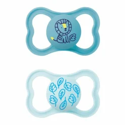 Fopspeen Supreme Silikon 6-16 mnd Blauw 2 stuks^MAM New