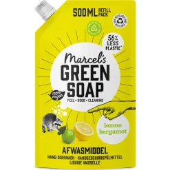 Handafwas<Marcels Green Soap Marcel's Green Soap Afwasmiddel Lemon & Bergamot Navulling 500 ml