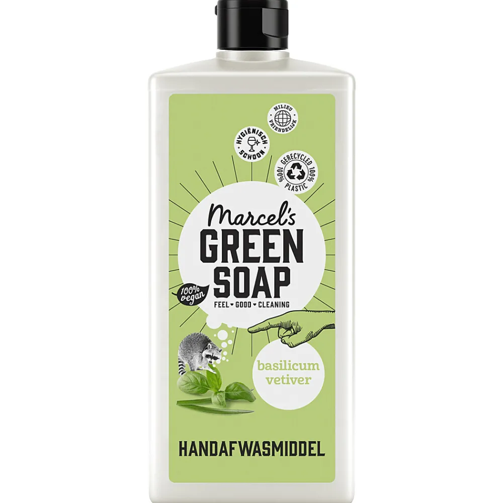 Outlet Marcel's Green Soap Afwasmiddel Basilicum & Vetiver Gras 500 ml Handafwas