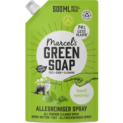 Marcel's Green Soap Allesreiniger Spray Basilicum & Vertivert Gras Navulling 500 ml^Marcels Green Soap Online
