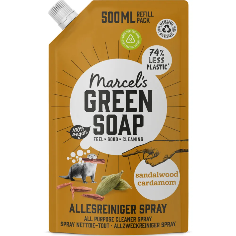 Marcel's Green Soap Allesreiniger Spray Sandelhout & Kardemom Navulling 500 ml^Marcels Green Soap Clearance