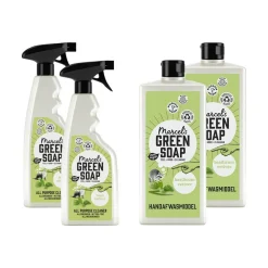 Handafwas|Allesreiniger<Marcels Green Soap Marcel's Green Soap Basilicum Schoonmaak Pakket