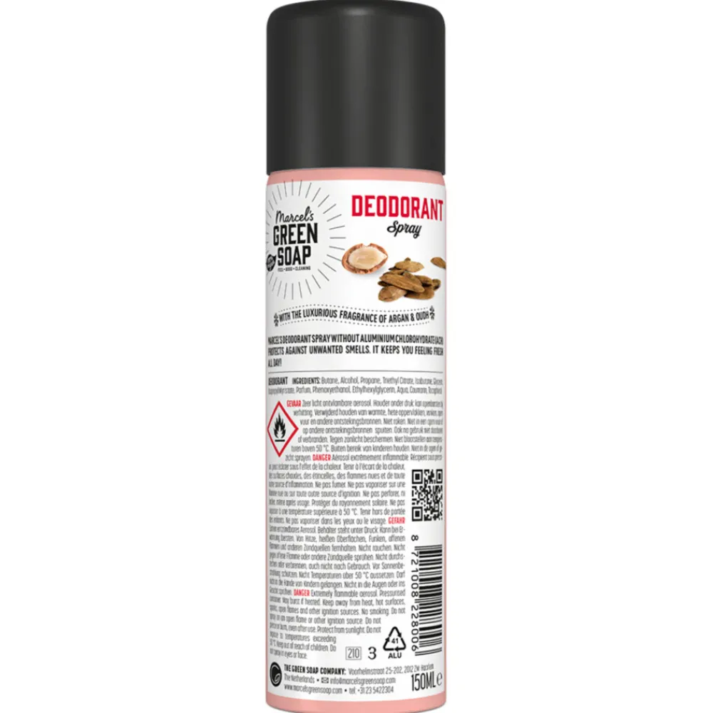 Deodorant<Marcels Green Soap Marcel's Green Soap Deodorant Spray Argan & Oudh 150 ml