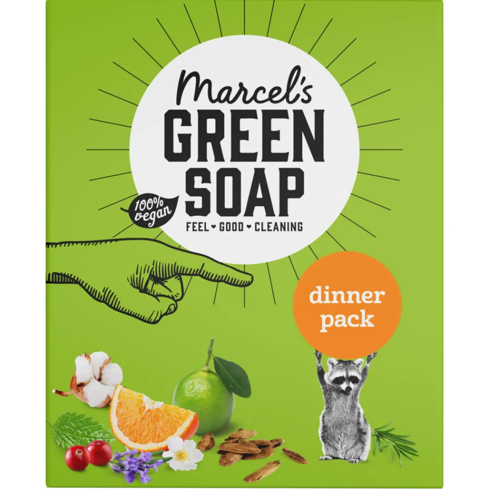 Sponzen<Marcels Green Soap Marcel's Green Soap Dinner pack 6 x 1 stuk
