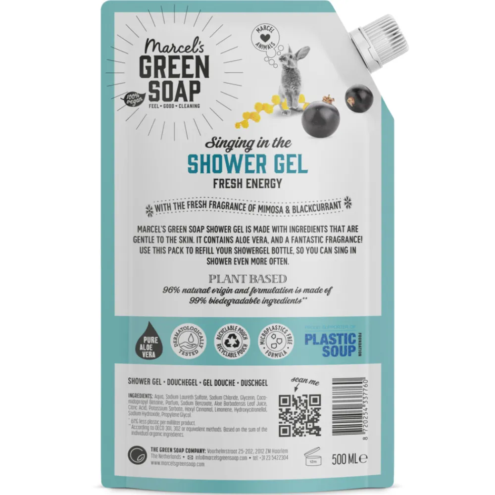 Bad & Douche<Marcels Green Soap Marcel's Green Soap Douchegel Navulling Mimosa & Zwarte Bes 500 ml