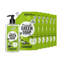 Best Marcel's Green Soap Handzeep Tonka & Muguet 500 ml + 6 Navullingen Pakket Keukenartikelen