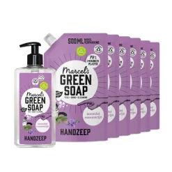 Keukenartikelen<Marcels Green Soap Marcel's Green Soap Handzeep Lavendel & Rozemarijn 500 ml + 6 Navullingen Pakket