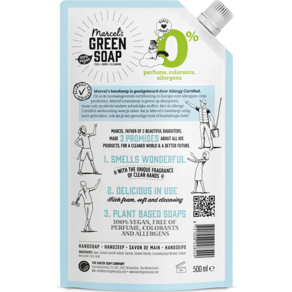 Keukenartikelen<Marcels Green Soap Marcel's Green Soap Handzeep 0% Navulling 500 ml