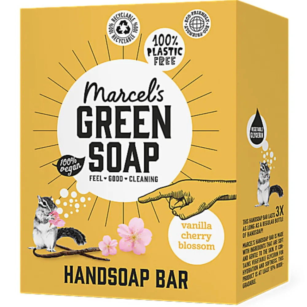 Keukenartikelen<Marcels Green Soap Marcel's Green Soap Handzeep Bar Vanille & Cherry Blossom 90 gr