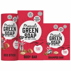 Shampoo|Deodorant<Marcels Green Soap Marcel's Green Soap Plastic Vrije Verzorging Argan & Oudh Pakket