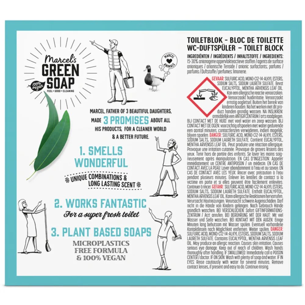 Clearance Marcel's Green Soap Toiletblok Munt & Eucalyptus Toiletartikelen