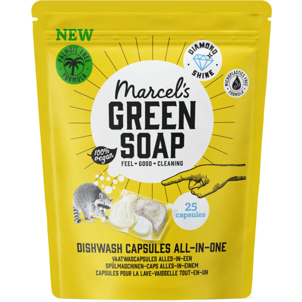 Marcel's Green Soap Vaatwascapsules Eco All-In-One 25 stuks^Marcels Green Soap Hot