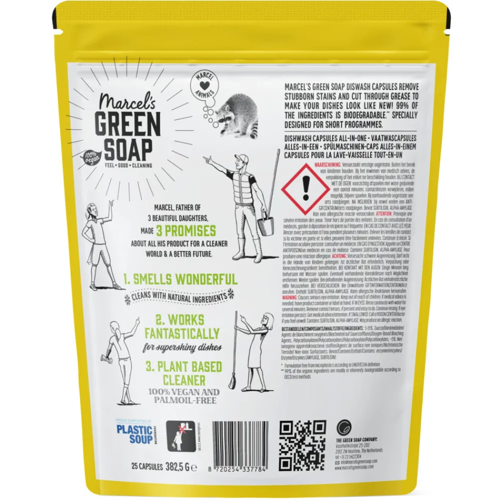 Marcel's Green Soap Vaatwascapsules Eco All-In-One 25 stuks^Marcels Green Soap Hot