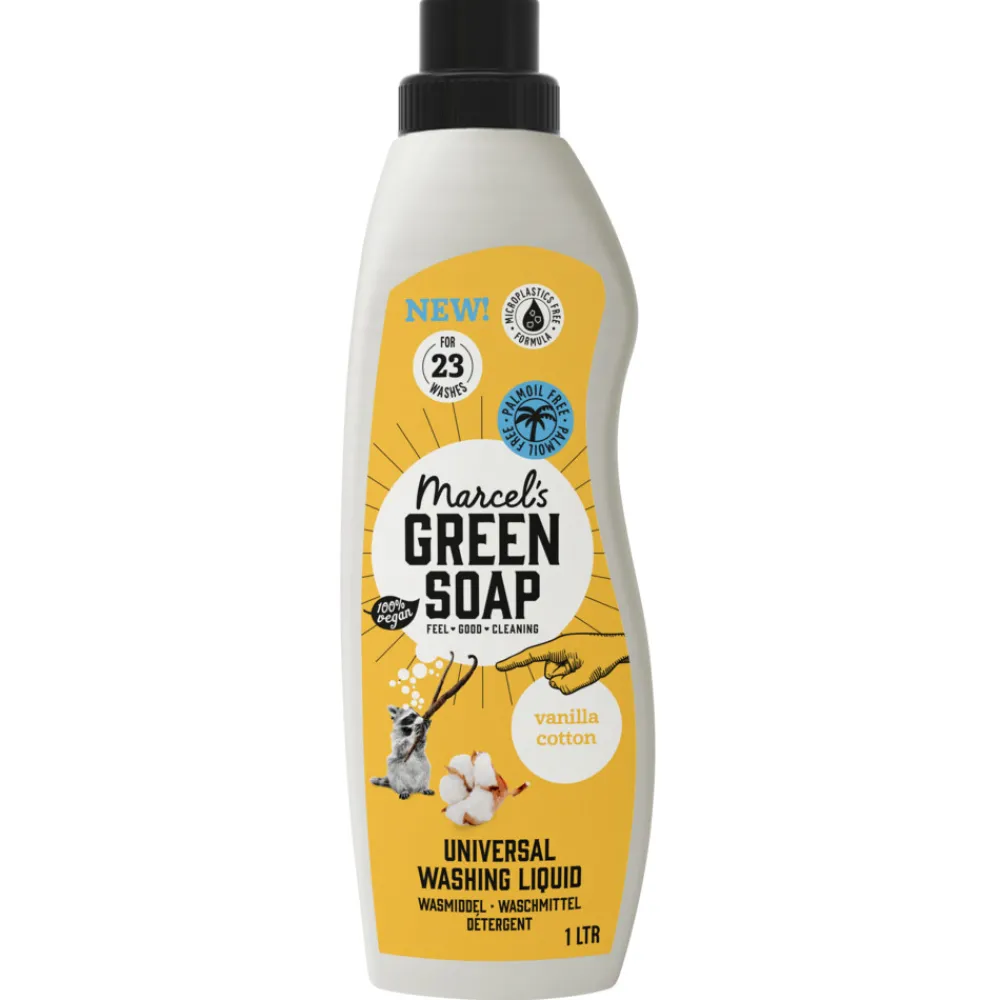 Wasmiddel<Marcels Green Soap Marcel's Green Soap Wasmiddel Katoen & Vanille 23 Wasbeurten 1 liter