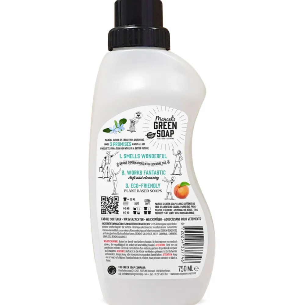 Marcel's Green Soap Wasverzachter Perzik & Jasmijn 30 Wasbeurten 750 ml^Marcels Green Soap Hot