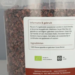 Cacao Nibs Raw 400 gr^Mattisson