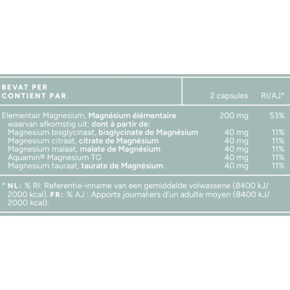 New Magnesium Vegan Multi 120 vegacapsules Mineralen