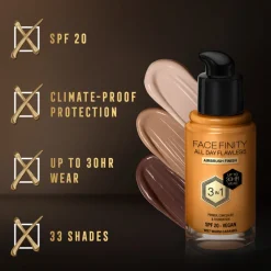 Facefinity All Day Flawless Foundation W87 Warm Caramel 34 ml^Max Factor Sale
