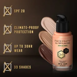Foundation<Max Factor Facefinity All Day Flawless Foundation C80 Bronze 34 ml