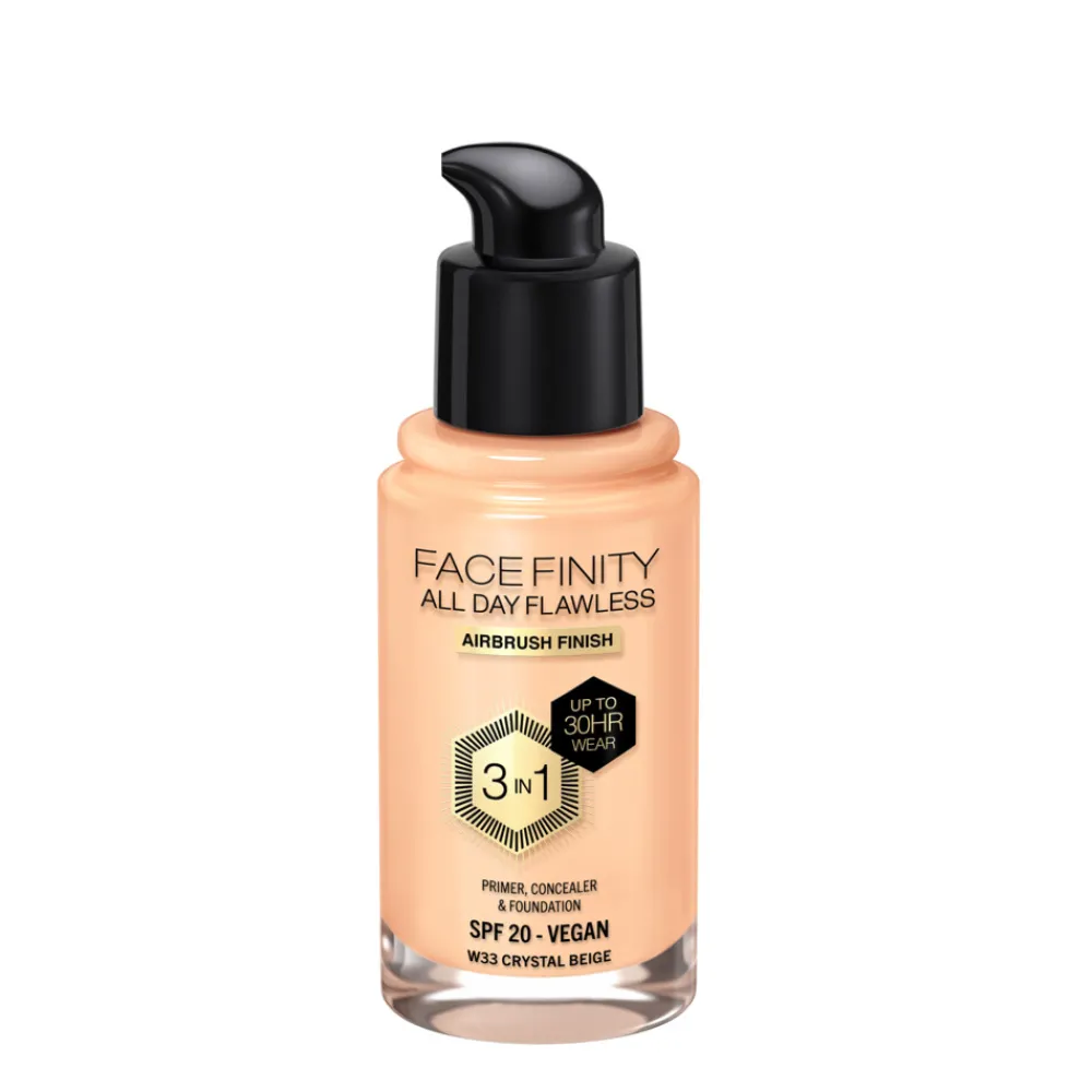 Outlet Facefinity All Day Flawless Foundation W33 Crystal Beige 34 ml Foundation