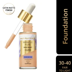 Best Miracle Pure 2in1 Skin Reset Serum Foundation Fair to Light 30 ml Foundation