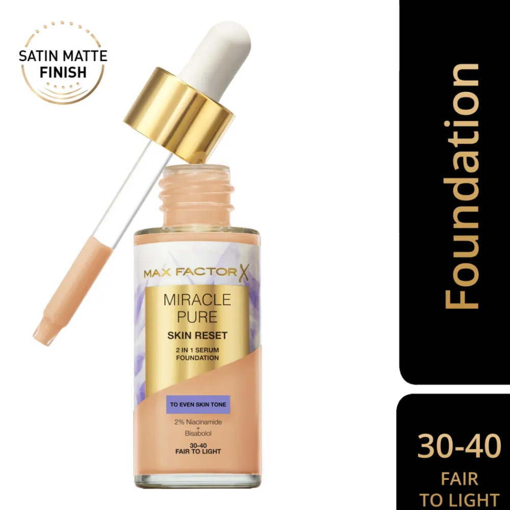 Best Miracle Pure 2in1 Skin Reset Serum Foundation Fair to Light 30 ml Foundation