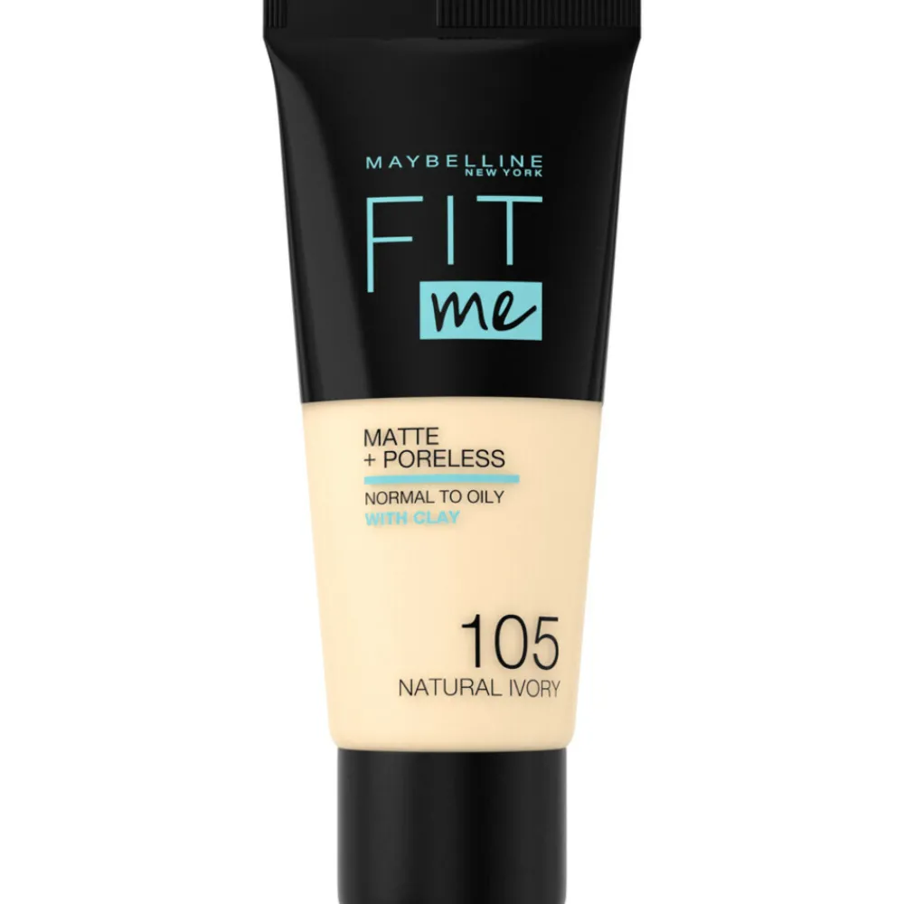 Foundation<Maybelline Fit Me Matte + Poreless Foundation 105 Natural Ivory