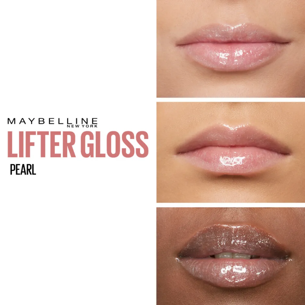 Lipgloss<Maybelline Lifter Gloss Lipgloss 1 Pearl Transparant 1 stuk