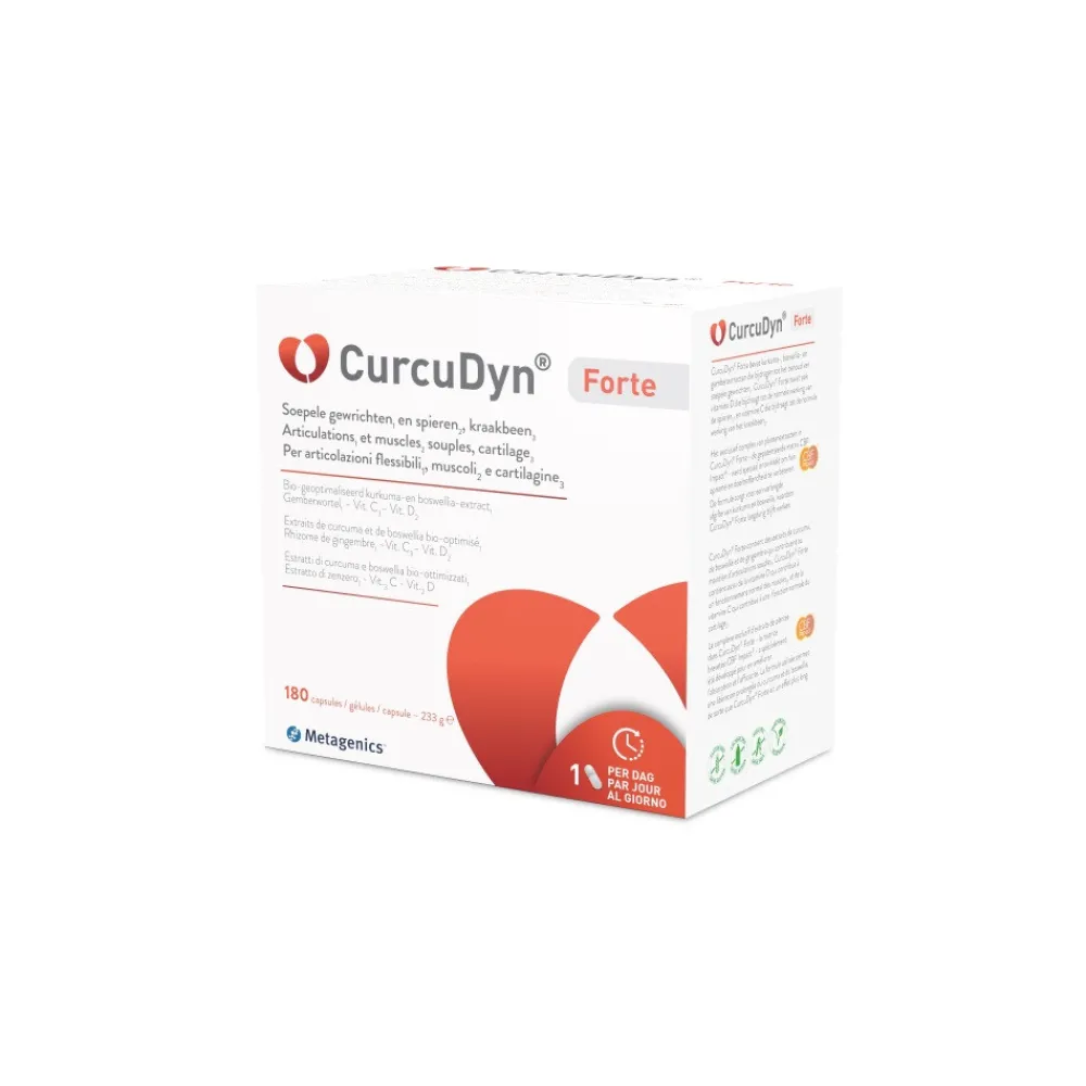 Outlet CurcuDyn Forte 180 capsules Spieren En Gewrichten