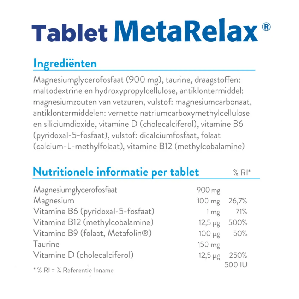 Clearance MetaRelax 45 tabletten Spieren En Gewrichten|Rustgevend & Slapen