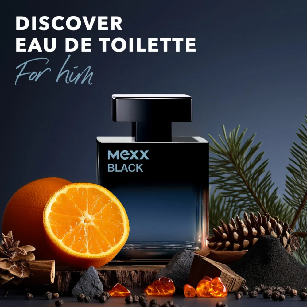 Black for Men Eau de Toilette 50 ml^Mexx Clearance