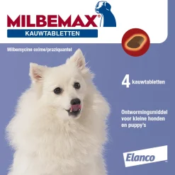 Vlo, Teek & Worm<Milbemax Ontworming Kauwtabletten Hond 1 - 5 kg 4 tabletten