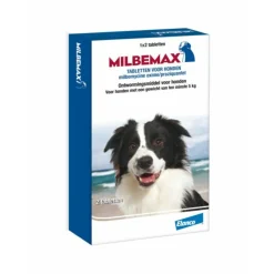 Ontworming Tabletten Hond 5 - 75 kg 2 tabletten^Milbemax Online