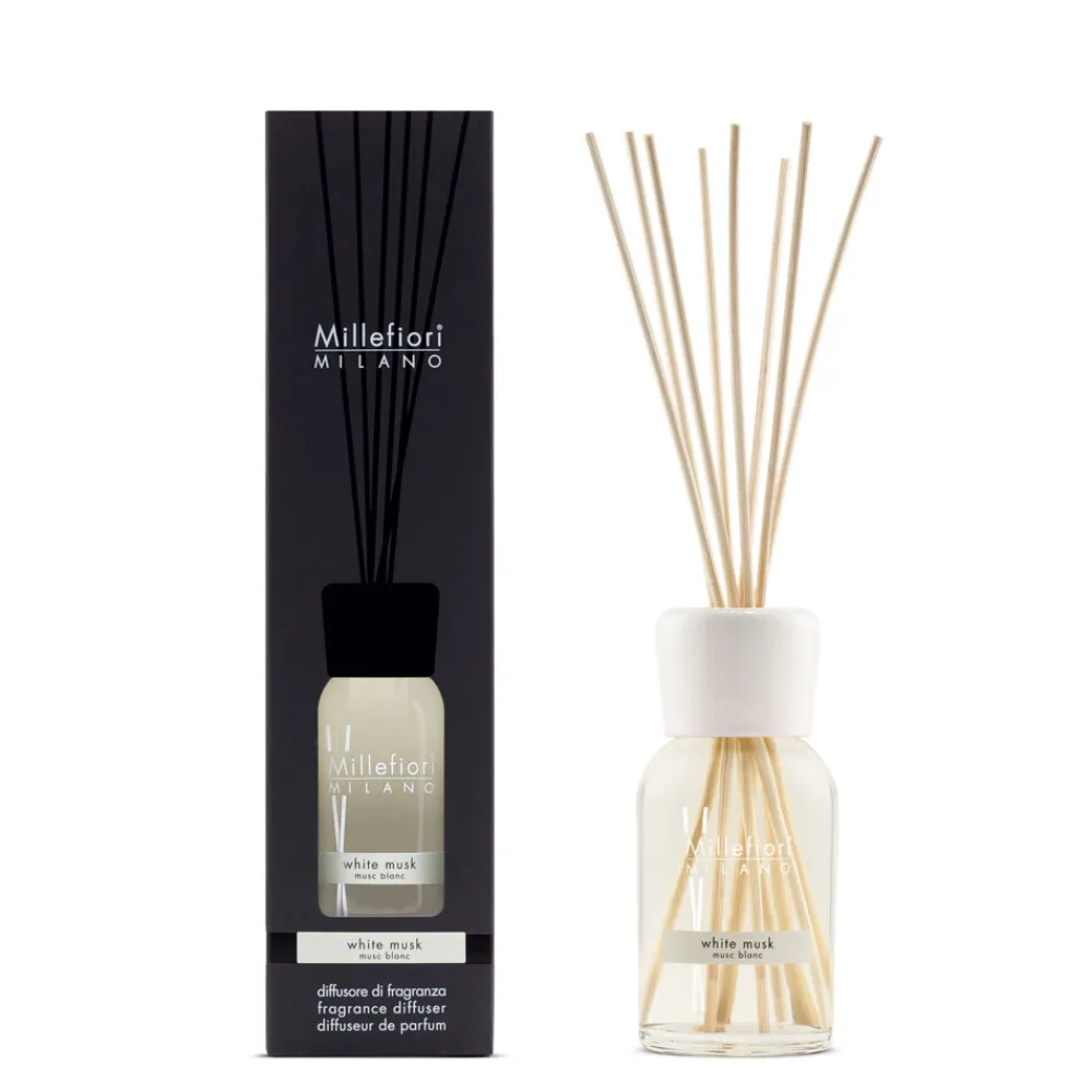 Geurstokjes White Musk 250 ml^Millefiori Milano