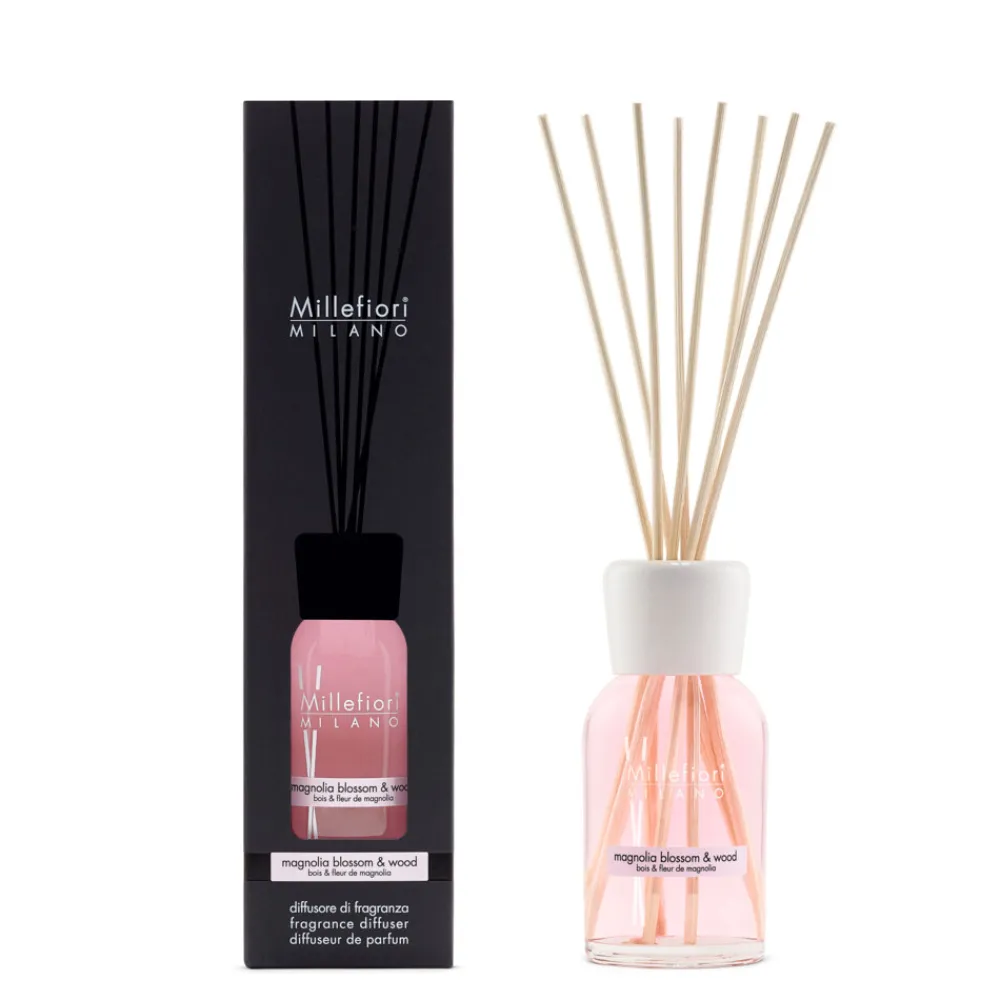 Huisparfum|Geurstokjes<Millefiori Milano Geurstokjes Magnolia Blossom & Wood 250 ml